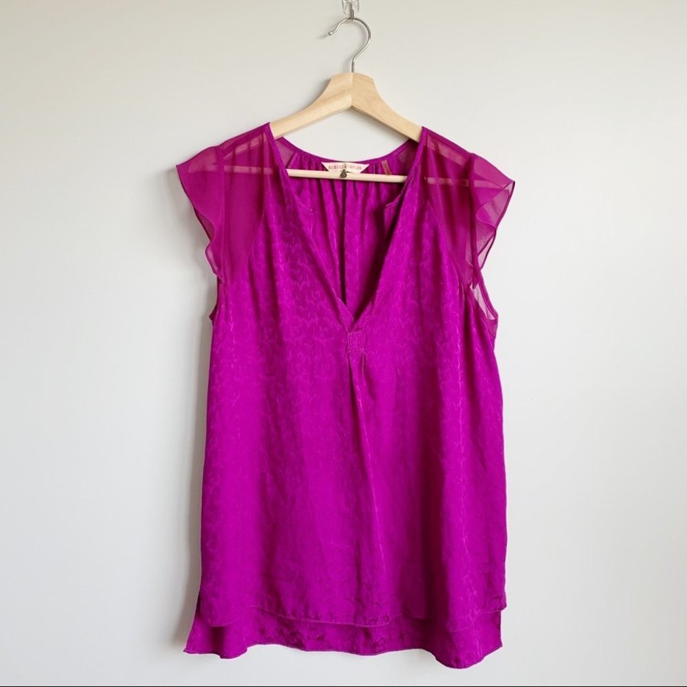 Rebecca Taylor Sleeveless Blouse Tank  Silk M 8